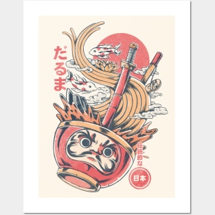 Daruma Ramen - White Posters and Art